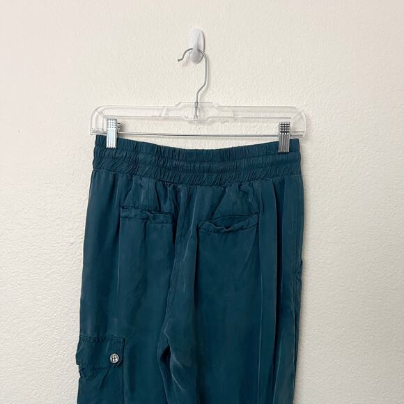 [Sweaty Betty] Teal Stargazer Blue Cargo Jogger Pants Cupro Comfortable Size XS - Picture 6 of 13